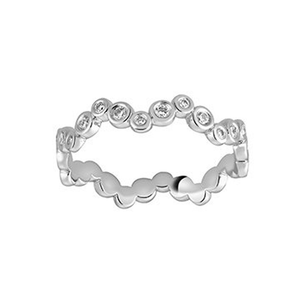 Alliance or gris 750/1000 tour complet, diamants 0,28 carat, largeur 4,40 mm by Stauffer