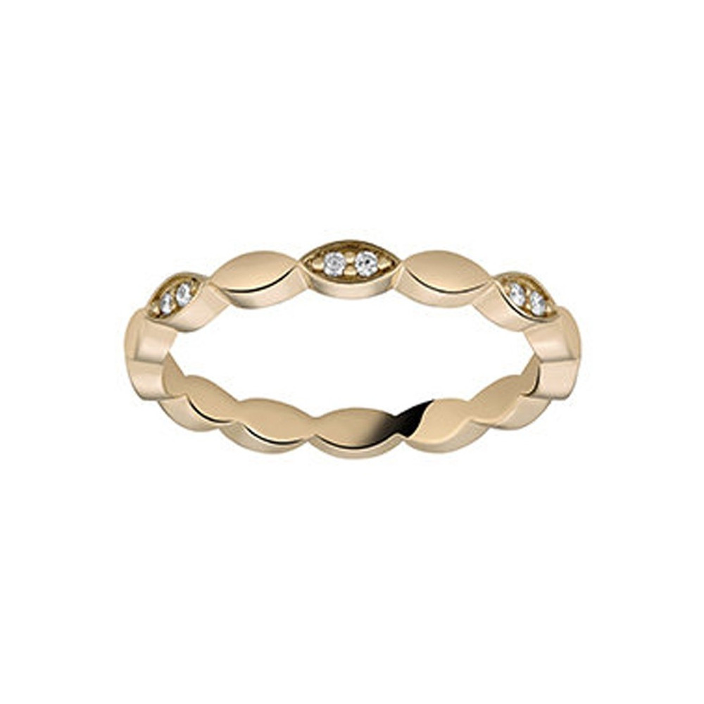 Alliance or jaune 750/1000 et diamants 0,096 carat, largeur 2,30 mm by Stauffer