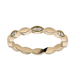 Alliance or jaune 750/1000 et diamants 0,096 carat, largeur 2,30 mm by Stauffer