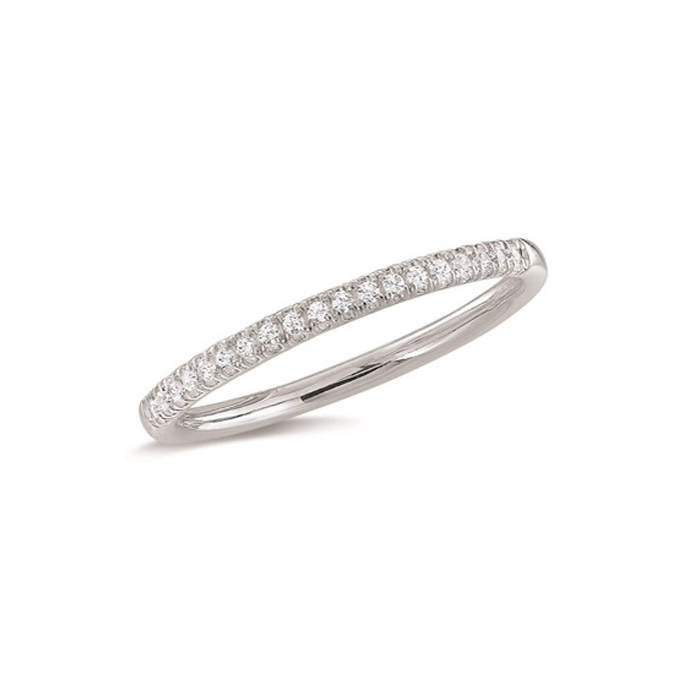 Alliance or gris 750/1000 et diamants 0,095 carat serti griffes, by Stauffer