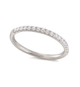 L'Alliance or rose 750/1000 et diamants 0,204 carat serti griffes, by Stauffer