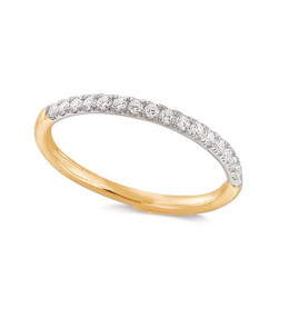 L'Alliance or rose 750/1000 et diamants 0,204 carat serti griffes, by Stauffer