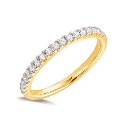 L'Alliance or jaune 750/1000 et diamants 0,26 carat serti griffes, by Stauffer