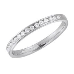 L'Alliance or jaune 750/1000 et diamants 0,25 carat serti rail, by Stauffer