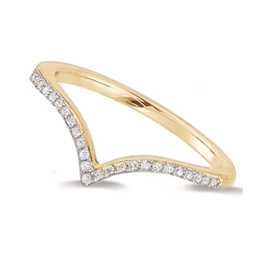 L'Alliance or rose 750/1000 et diamants 0,07 carat serti grains, by Stauffer
