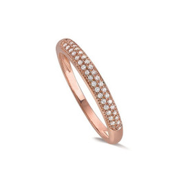 L'Alliance or gris 750/1000 double rangs et diamants 0,105 carat serti grains, by Stauffer