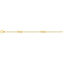 Collier femme acier dorée jaune, mailles fantaisie, longueur 42 cm by Stauffer