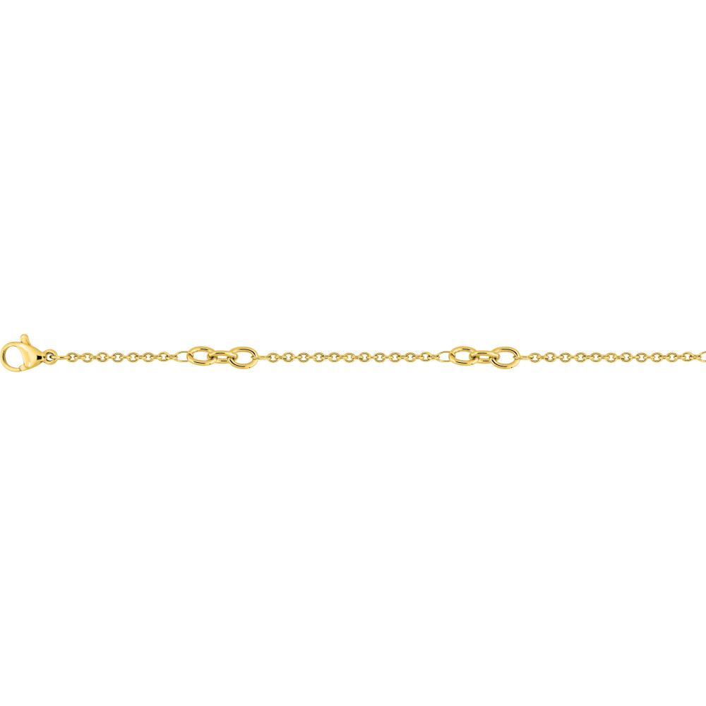 Collier Doré Longueur 38cm Avec Pierre - Bijou Occasion Sans Marque, Parfait Pour Un Look Élégant