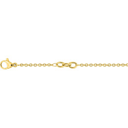 Collier femme acier dorée jaune, mailles fantaisie, longueur 42 cm by Stauffer