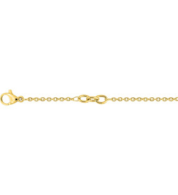 Collier femme acier dorée jaune, mailles fantaisie, longueur 42 cm by Stauffer