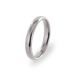 Alliance platine unie, jonc Parisien prestige, largeur 3,50 mm by Stauffer