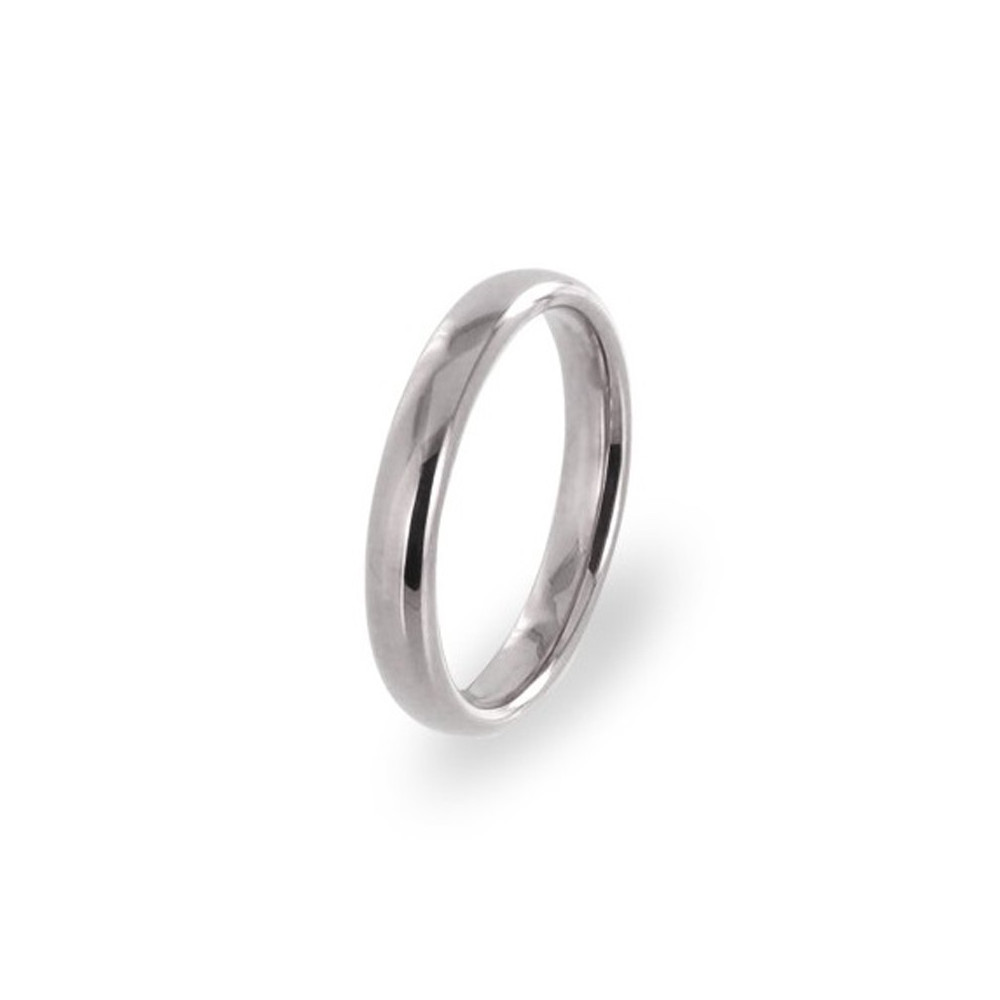 Alliance platine unie, jonc Parisien prestige, largeur 3,50 mm by Stauffer