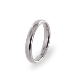 Alliance platine unie, jonc Parisien prestige, largeur 3,50 mm by Stauffer