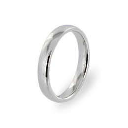 Alliance platine unie, jonc Parisien prestige, largeur 4,00 mm by Stauffer