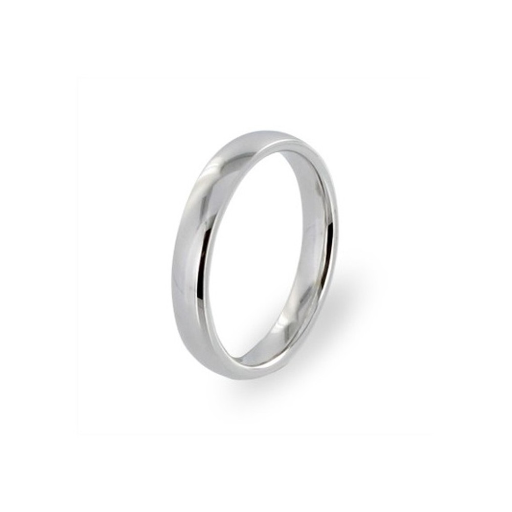 Alliance platine unie, jonc Parisien prestige, largeur 4,00 mm by Stauffer