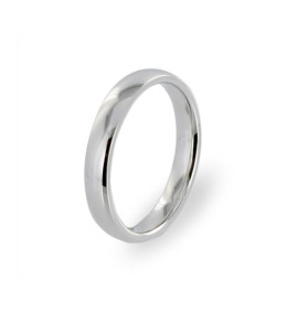 Alliance platine unie, jonc Parisien prestige, largeur 4,00 mm by Stauffer