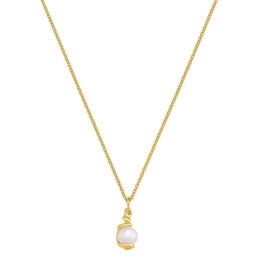 Collier Jourdan Bijoux Dune, perle de culture et argent 925/1000 doré or jaune, AJF170228N