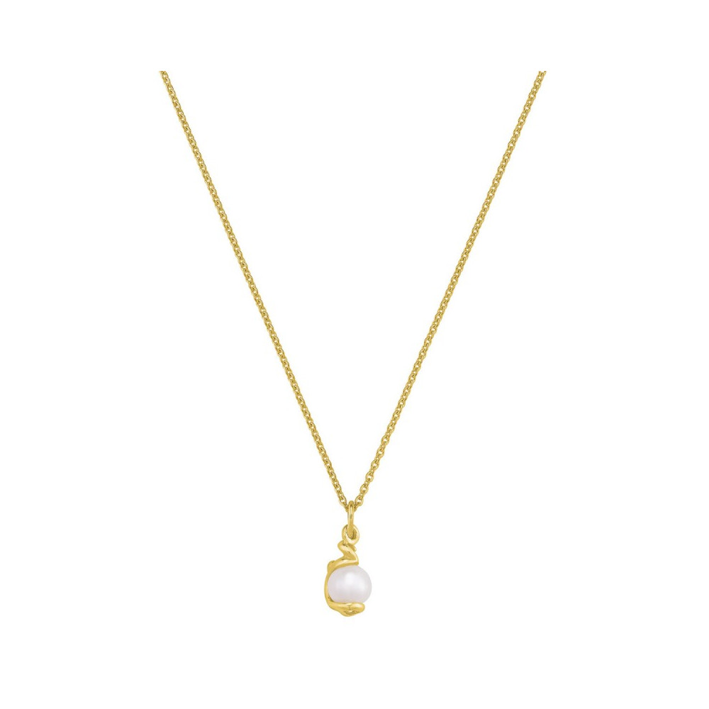 Collier Jourdan Bijoux Dune, perle de culture et argent 925/1000 doré or jaune, AJF170228N