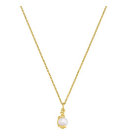 Collier Jourdan Bijoux Dune, perle de culture et argent 925/1000 doré or jaune, AJF170228N