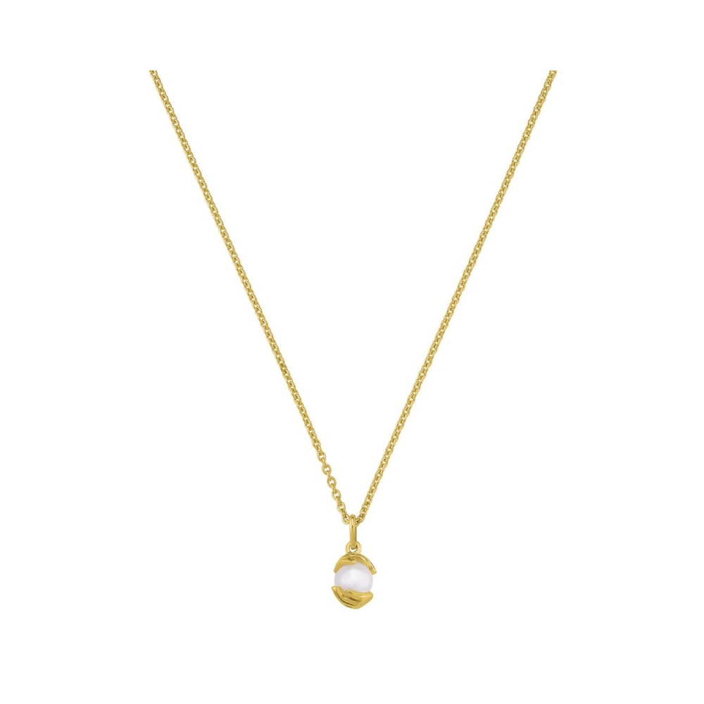 Collier Jourdan Bijoux Hélicé, perle de culture et argent 925/1000 doré or jaune, AJF170247N