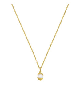 Collier Jourdan Bijoux Hélicé, perle de culture et argent 925/1000 doré or jaune, AJF170247N