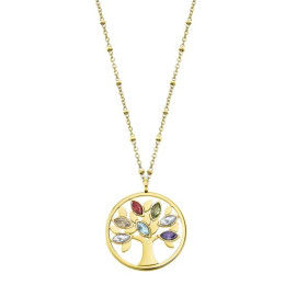 Le Collier femme, Motif Arbre de vie, Lotus Style, Acier et Cristaux, LS2192-1/2