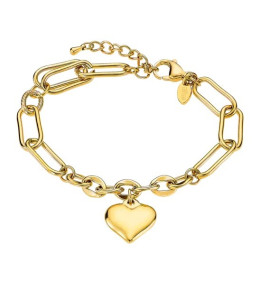 Bracelet Femme, Lotus Style, Woman's heart, Acier PVD jaune, LS2334-2/2