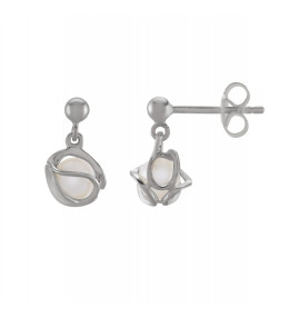 Boucles d'oreilles Jourdan Bijoux Lyse, perle de culture et argent 925/1000, AJF170261E