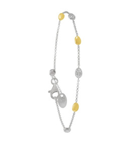 Bracelet Jourdan Bijoux Sara, oxydes de zirconium et argent 925/1000 bicolore, AJF280079B