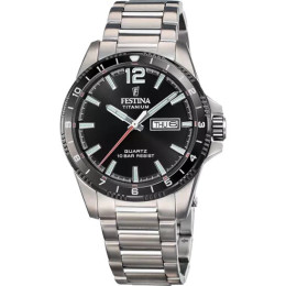 Montre homme FESTINA, 3 aiguilles et date, Titane, 20698/4