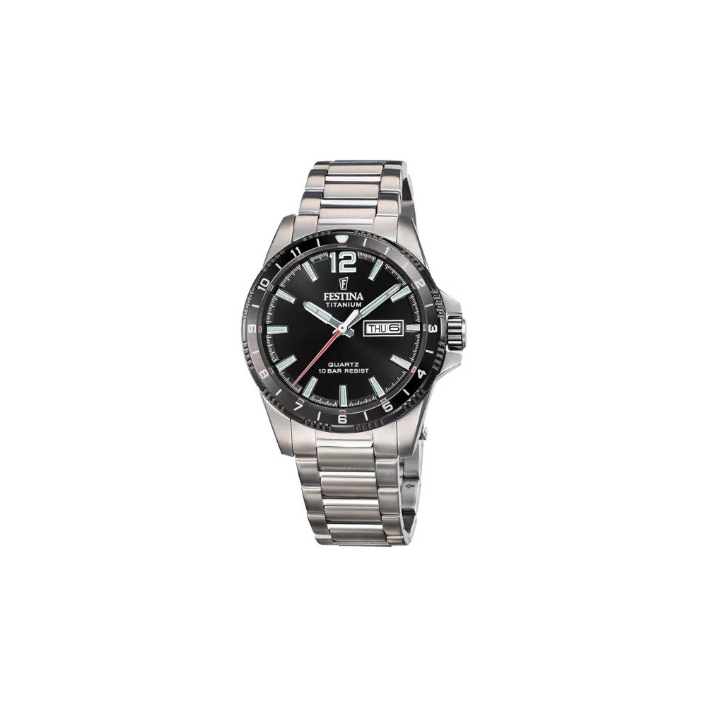 Montre homme FESTINA, 3 aiguilles et date, Titane, 20698/4