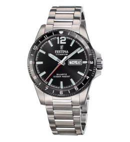 Montre homme FESTINA, 3 aiguilles et date, Titane, 20698/4