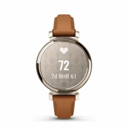 Montre Garmin Lily® 2 Classic Cream Gold avec bracelet en cuir camel, 010-02839-02