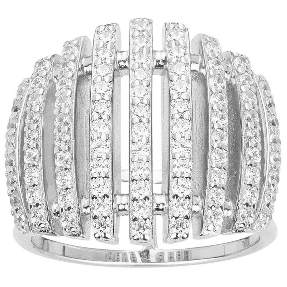 Bague Argent 925/1000 et oxydes de zirconium by Stauffer