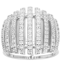 Bague Argent 925/1000 et oxydes de zirconium by Stauffer