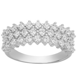 Bague Argent 925/1000 et 32 oxydes de zirconium by Stauffer