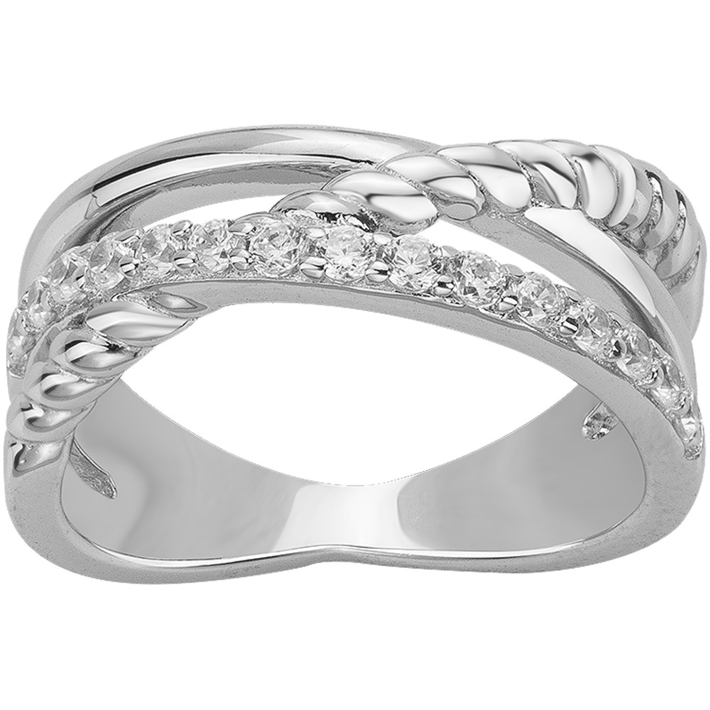 Bague Argent 925/1000 et 15 oxydes de zirconium by Stauffer