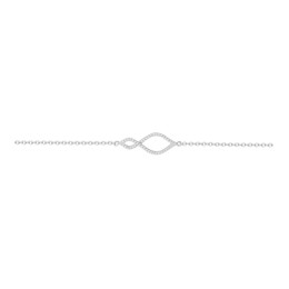 Bracelet argent 925/1000, motif infini et 44 oxydes de zirconium by Stauffer