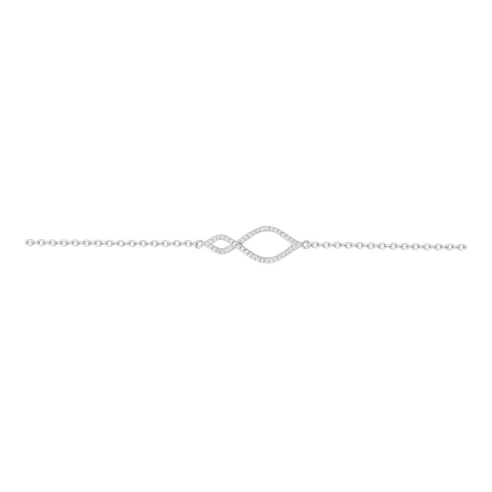 Bracelet argent 925/1000, motif infini et 44 oxydes de zirconium by Stauffer