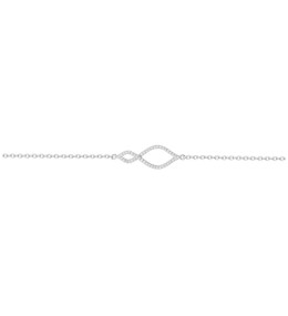 Bracelet argent 925/1000, motif infini et 44 oxydes de zirconium by Stauffer