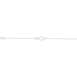 Le Bracelet argent 925/1000, motif infini et 44 oxydes de zirconium by Stauffer