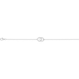 Le Bracelet argent 925/1000, motif double anneaux et 14 oxydes de zirconium by Stauffer