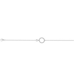 Le Bracelet argent 925/1000, motif cercle et 1 oxyde de zirconium by Stauffer