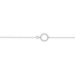 Bracelet argent 925/1000, motif cercle et 1 oxyde de zirconium by Stauffer
