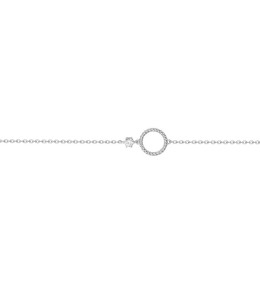 Bracelet argent 925/1000, motif cercle et 1 oxyde de zirconium by Stauffer