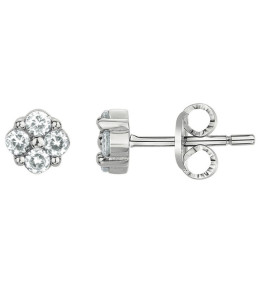 Boucles d'oreilles Argent 925/1000, et 8 oxydes de zirconium by Stauffer