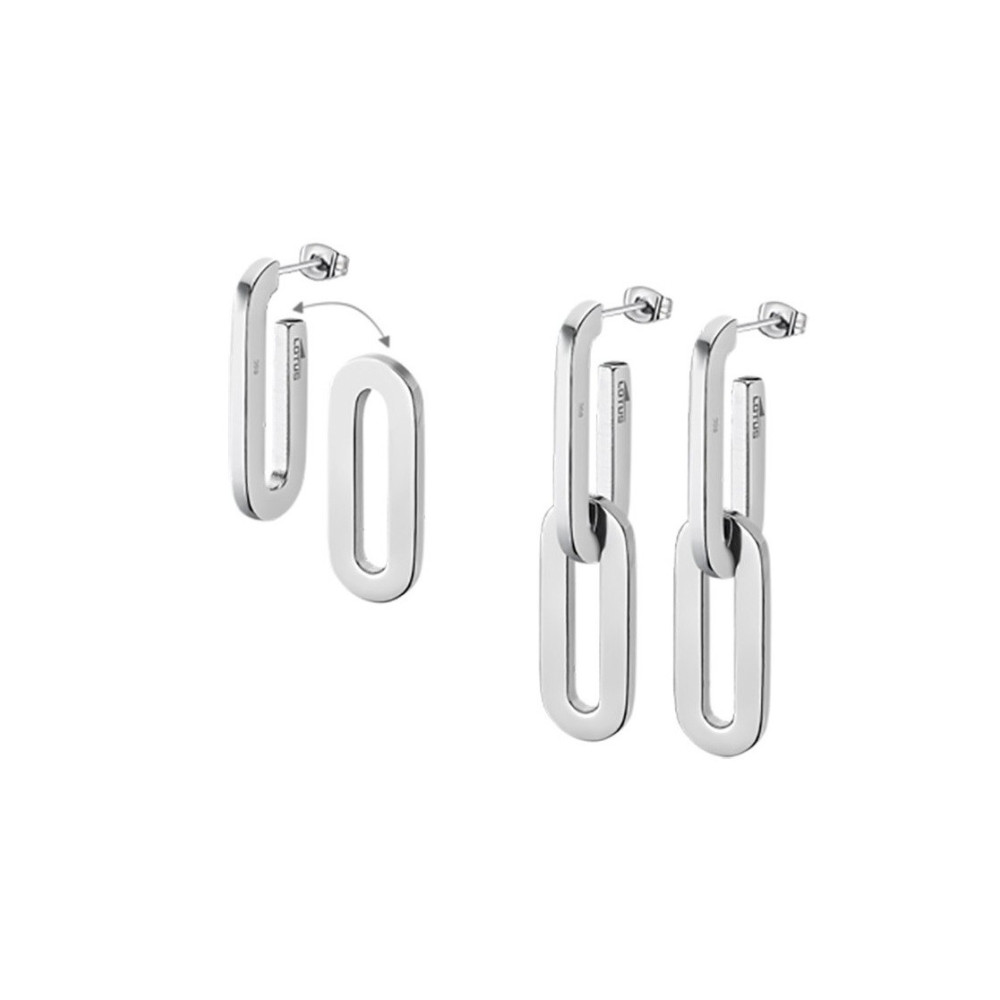 Les Boucles d'oreilles Femme, Lotus Style, Géométrie, Acier, LS2425-4/1