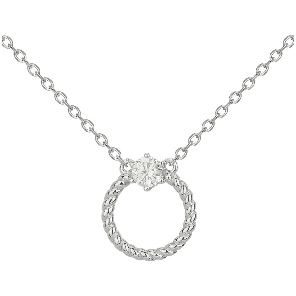 Collier Argent 925/1000 et 1 oxyde de zirconium by Stauffer