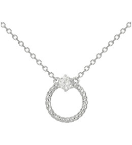 Collier Argent 925/1000 et 1 oxyde de zirconium by Stauffer