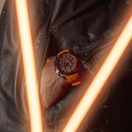 La Montre homme LOTUS, Vortex, chronographe, acier et caoutchouc orange, 18944/3